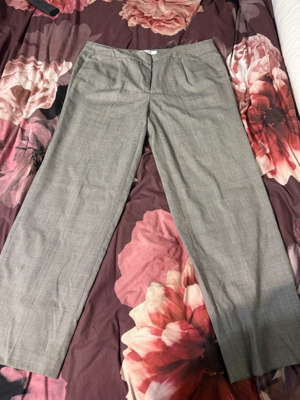 Liz Claiborne Gray Plaid Dress Trousers